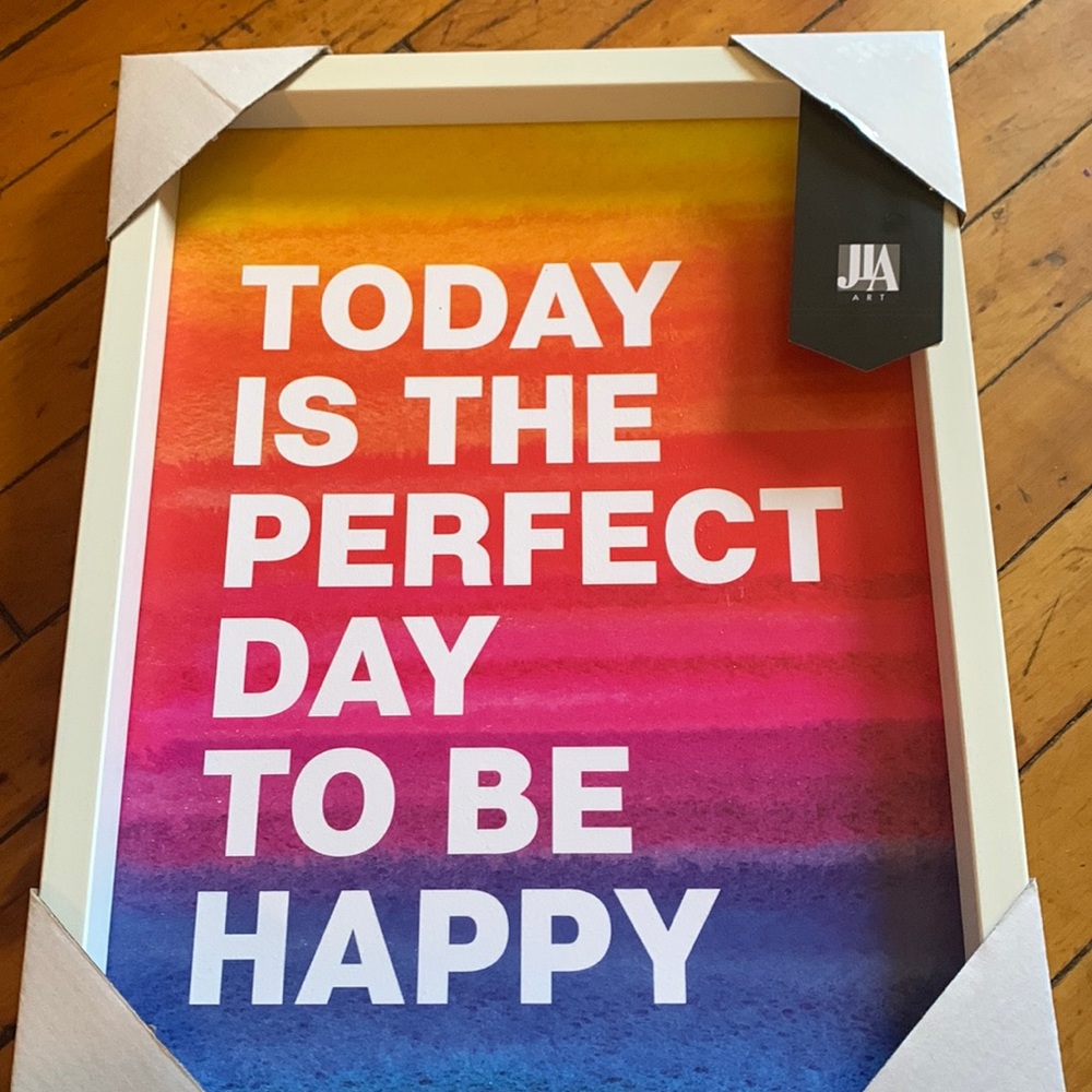 Today is the perfect day to be happy sign